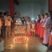 आंगनवाड़ी में बेटी बचाओ बेटी पढ़ाओ योजना में एक दीप बेटी के नाम जलाया