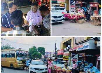 सिटी मजिस्ट्रेट को देख सड़कों पर अवैध रूप से ठेलों पर पटाखा बेचने वालों में मचा हड़कंप,जप्त किए पटाके….!