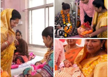 *जिला अस्पताल पहुंची मंत्री श्रीमती उइके* *माताओं और नवजात बालिकाओं को वितरित की पोषण किट*