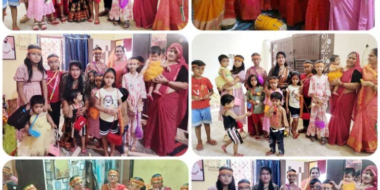 *समाजसेवी व अधिवक्ता रेखा अंजू तिवारी के नेतृत्व में जाग्रति काॅलोनी में आत्मीय भव्य नन्ही कन्याओं का विधिवत पूजा अर्चना कर भोज का आयोजन