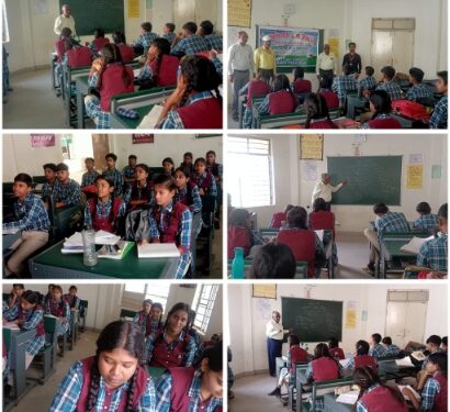 सांदीपनि शासकीय उच्चतर माध्यमिक विद्यालय में विद्यार्थियों को जैविक खेती का प्रशिक्षण दिया गया।