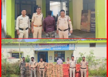 *मंडला पुलिस की शराब के अवैध परिवहन एवं भंडारण पर कार्यवाही, 22 लाख का अंग्रेजी शराब जब्त*