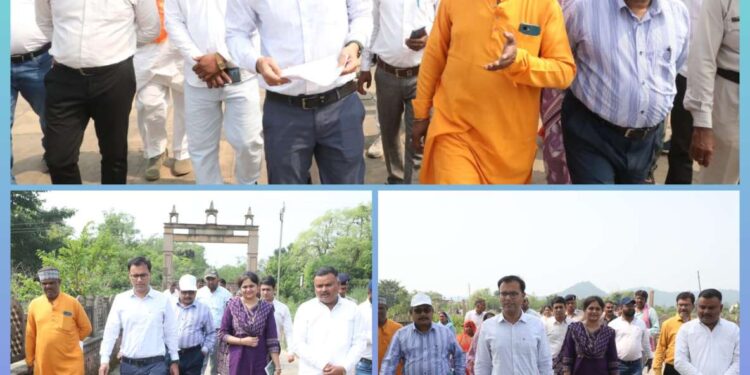 🔳कलेक्टर ने भौगोलिक केन्द्र बिंदु करौंदी का किया निरीक्षण