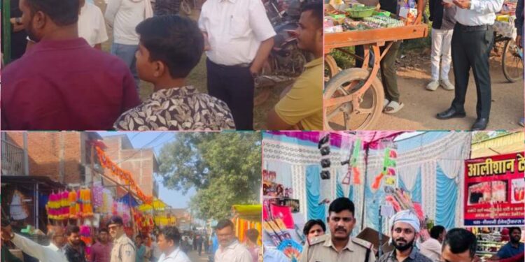 कलेक्टर के निर्देश पर एसडीएम-कार्यपालिक मजिस्ट्रेटों ने किया पटाखा दुकानों का निरीक्षण