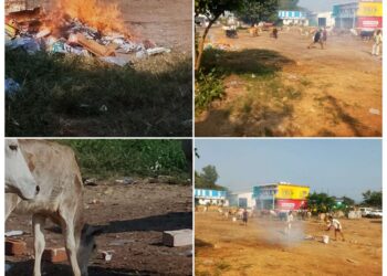 *पटाखा व्यापारियों ने फैलाया कचरा, मवेशियों के लिए बनी मुसीबत?*