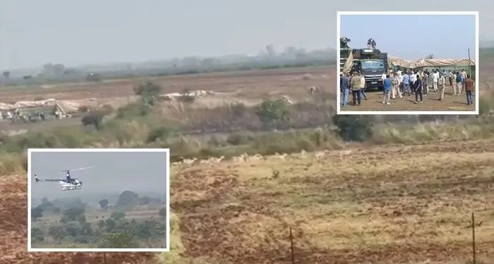 🚁 मध्यप्रदेश में अनोखा रेस्क्यू ऑपरेशन: हेलीकॉप्टर से हिरणों का हांका,