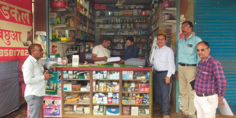 *तहसील बिछुआ एवं चाँद में मेडिकल स्टोरों का किया गया निरीक्षण*