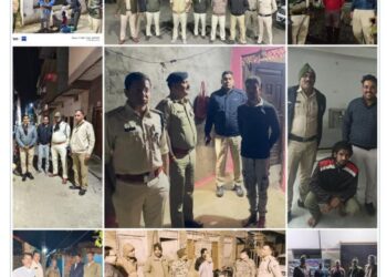 अपराधियों में दहशत-रातभर चली जिले में पुलिस की प्रभावी “कॉम्बिंग गश्त”