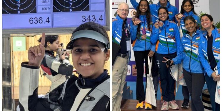 विश्व निशानेबाजी चैंपियनशिप ISSF मिस्र में श्रेया अग्रवाल ने जीता कांस्य पदक, देश का नाम किया रोशन….वीडियो