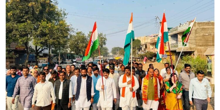 सरदार वल्लभभाई पटेल की150 वीं जयंती पर सांसद महेंद्र सिंह सोलंकी व विधायक घनश्याम चंद्रवंशी ने नेतृत्व में”यूनिटी मार्च का आयोजन”