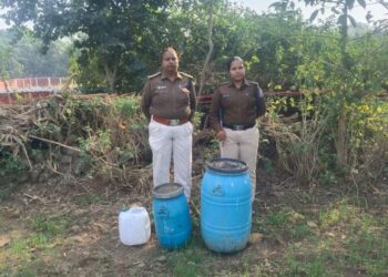 *चौरई अंतर्गत चांद में आबकारी विभाग द्वारा अलग-अलग स्थानों में दी गई दबिश*  *1500 कि.ग्रा. महुआ लाहन एवं 30 लीटर अवैध कच्ची मदिरा की गई बरामद*