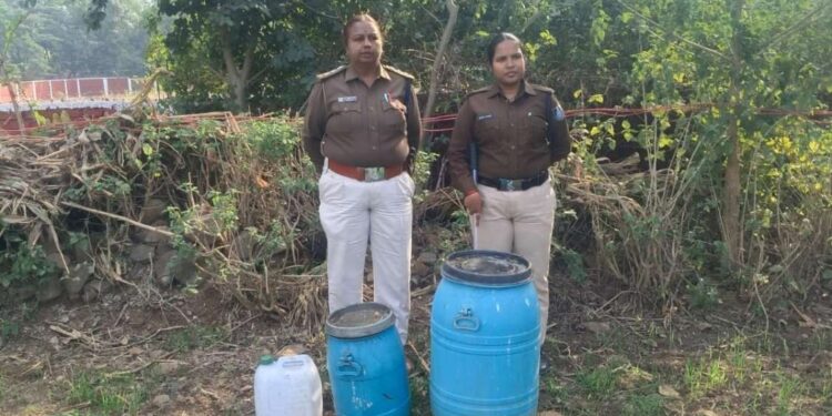 *चौरई अंतर्गत चांद में आबकारी विभाग द्वारा अलग-अलग स्थानों में दी गई दबिश*  *1500 कि.ग्रा. महुआ लाहन एवं 30 लीटर अवैध कच्ची मदिरा की गई बरामद*