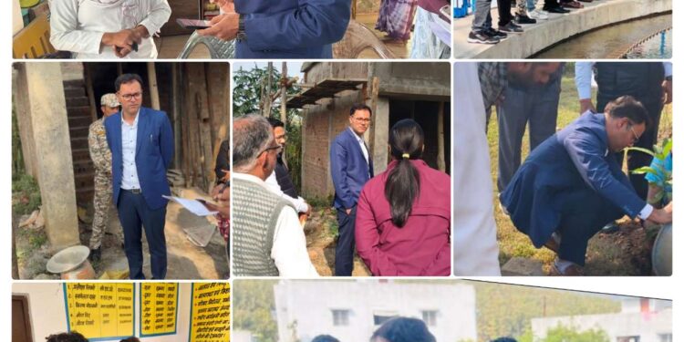 बड़वारा में विकास कार्यों की हकीकत जानने पहुँचे कलेक्टर, जल प्रदाय योजना और मतदान कार्य का निरीक्षण
