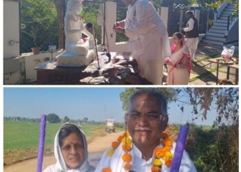 प्रभावशाली पूर्व आईएएस अधिकारी धर्मपत्नी सहित 3300 किलोमीटर की पैदल नर्मदा परिक्रमा पर चुपचाप निकले,मां नर्मदा के बावरी घाट पर परिक्रमावासी पूर्व गृह सचिव से पत्रकारों ने मुलाकात कर जाना परिक्रमा करने का रहस्य…! वीडियो