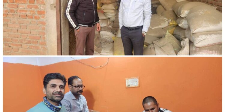 गोदाम में भंडारित 750 क्विंटल धान निकासी पर रोक देवरी टोला स्थित दीपक राइस मिल