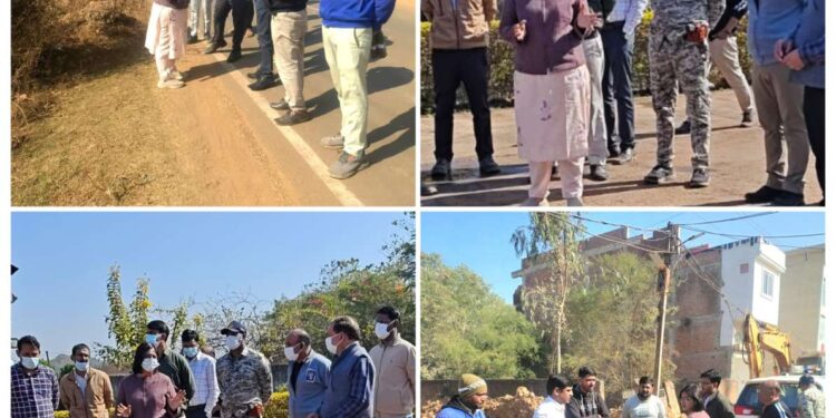 निगमायुक्त परिहार ने सीवर लाइन विस्तार कार्य, एस.टी.पी प्लांट एवं प्रधानमंत्री आवास योजना झिंझरी का स्थलीय निरीक्षण कर लिया प्रगति का जायजा