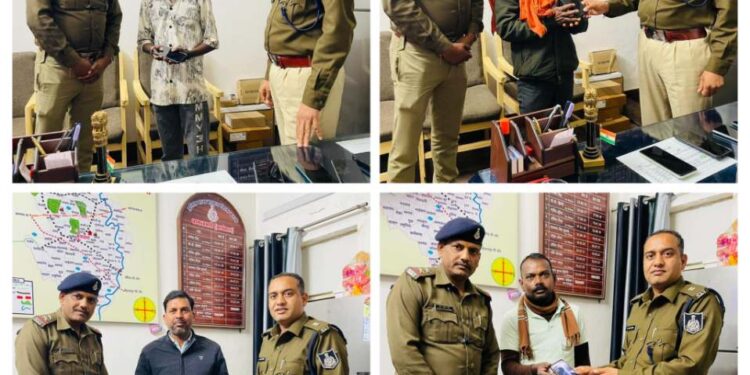*बड़वारा पुलिस ने 25 गुमशुदा मोबाइल बरामद कर उनके वास्तविक मालिकों को सौंपे*  *लगभग ₹2.5 लाख मूल्य के मोबाइल फोन लौटाकर नागरिकों को दिलाया गया राहत*