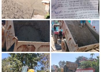 उमरिया पान में निर्माण कार्यों में अनियमितताओं का आरोप, कलेक्टर से पुनः जांच की मांग, सड़क पर ऊपर कराया जा रहा निर्माण कार्य, जांच में नॉट फ़ॉर सेल सीमेंट का नहीं किया जिक्र