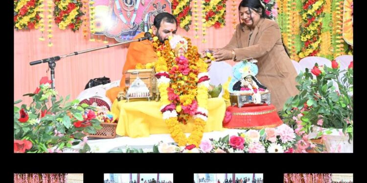 *श्रद्धा और भक्ति के साथ श्रीमद्भागवत कथा का समापन*  *महापौर ने कथा स्थल पहुँचकर लिया आशीर्वाद, अमृतमयी कथा में हुईं सहभागी*