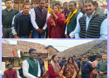 खमरिया बागरी में बाल लीला श्री कृष्णा की कथा सुनकर भक्त हुए मनमुग्ध राज्य मंत्री प्रतिमा सिंह बागरी ने किया कथावाचक का सम्मान