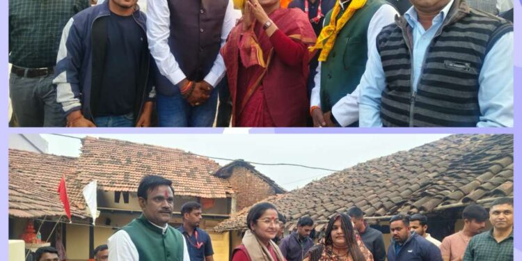 खमरिया बागरी में बाल लीला श्री कृष्णा की कथा सुनकर भक्त हुए मनमुग्ध राज्य मंत्री प्रतिमा सिंह बागरी ने किया कथावाचक का सम्मान