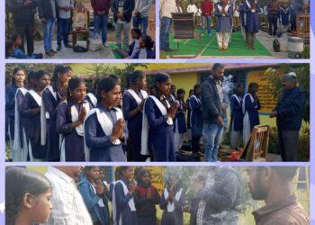 हाईस्कूल खमरिया न.1 मैं बसंत पंचमी धूमधाम से मनाई गई,, बताया बसंत पंचमी का महत्व,,