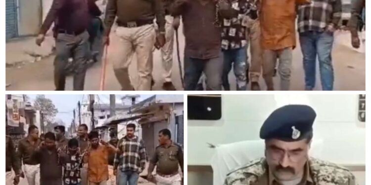 🚨 कटनी में शराब माफिया का तांडव पड़ा भारी 🔥 रेड के दौरान पथराव करने वाले 3 बदमाश गिरफ्तार, पुलिस ने निकाला जुलूस