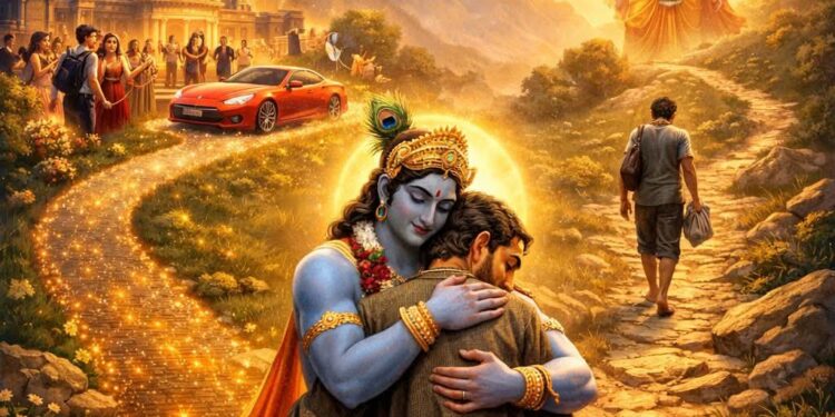 जब तुम एक कदम कृष्ण की ओर बढ़ाओगे… कृष्ण चार कदम चलकर आएंगे सच्चा जीवन सत्य