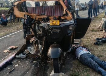 ट्रक–ऑटो की भीषण भिड़ंत, दो की मौत, चार गंभीर घायल VIDEO