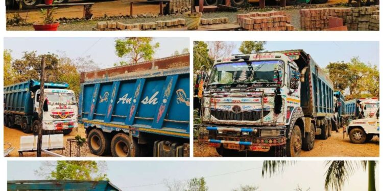 पुलिस ने पकड़े रेत के ओवरलोड डंपर,प्रशासन की अवैध खनन पर सख्ती से मचा हड़कंप….!वीडियो