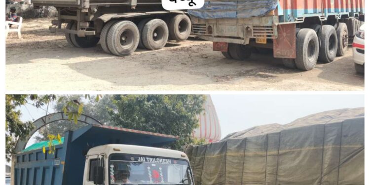 🚨 खनिज माफिया पर मैहर प्रशासन की बड़ी कार्रवाई रामनगर–अमरपाटन में अवैध खनिज परिवहन करते तीन वाहन जप्त, मचा हड़कंप