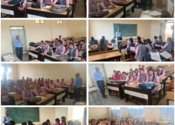 विद्यार्थियों को जैव उर्वरकों के उपयोग का तकनीकी प्रशिक्षण दिया गया।