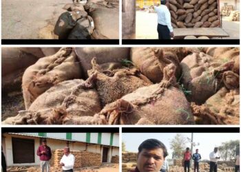धान खरीदी में बड़ा खेल! बोरियों में पानी डालकर बढ़ाया जा रहा वजन, मौके पर पहुंचे अधिकारी*