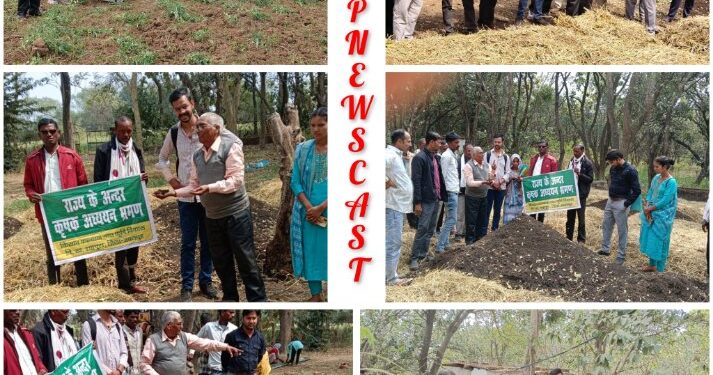 कृषकों कोडेयरी एवं जैविक कृषि फार्म का अवलोकन कराया गया।