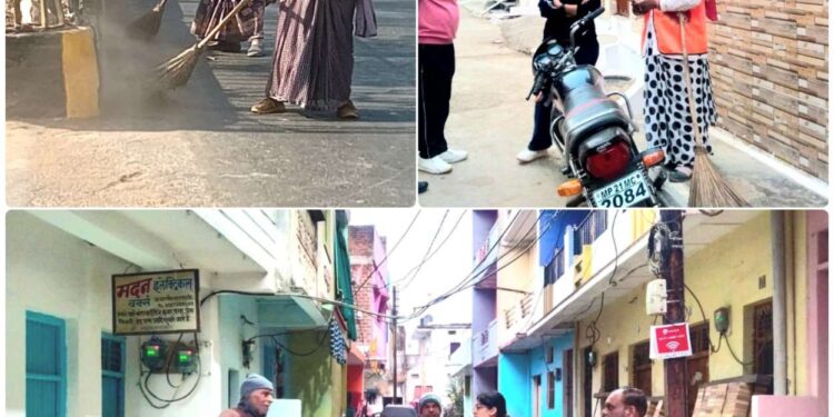 ✨🧹 स्वच्छ सर्वेक्षण को लेकर निगम प्रशासन अलर्ट, सड़कों पर उतरीं निगमायुक्त 🧹✨