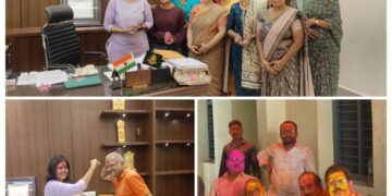 निगम कर्मियों ने निगमायुक्त को गुलाल देकर दी होली की शुभकामनाएं*