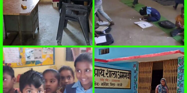 शिक्षक नदारद, छात्र इंतजार में अमगवां स्कूल की शिक्षा व्यवस्था पर सवाल खड़े,,,,