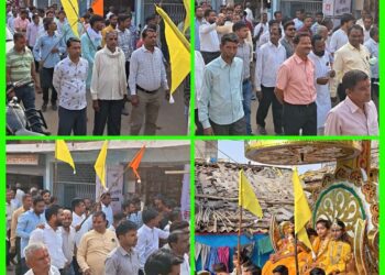 सिलौंडी नेगाई में मां कर्मा देवी जयंती पर विशाल शोभायात्रा निकाली गई