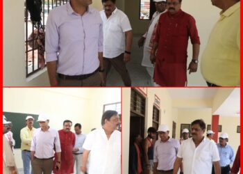 विधायक और कलेक्‍टर ने निर्माणाधीन चाका हाईस्‍कूल भवन का किया निरीक्षण