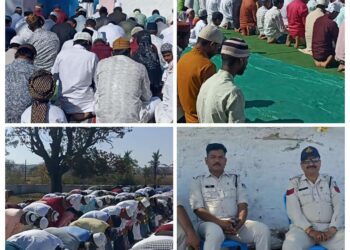 ईद-उल-फितर की नमाज अदा कर लोगों ने गले मिलकर दी मुबारकबाद,,,,