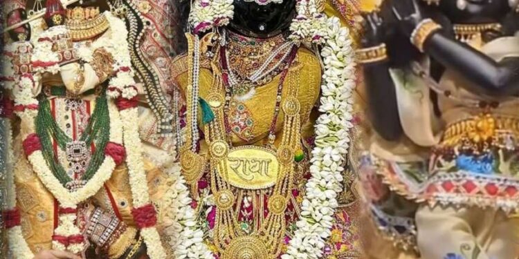 अद्भुत सौभाग्य: अक्षय तृतीया पर तीनों ठाकुर के एक साथ चरण दर्शन, भक्त हुए भाव-विभोर