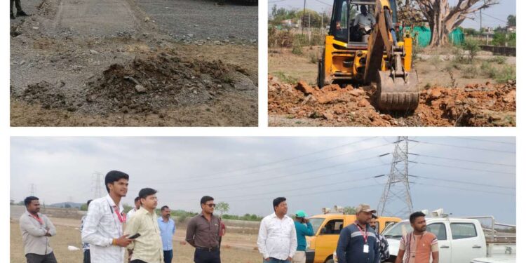 निगम का बुलडोजर एक्शन 💥 दो अवैध प्लाटिंग जमींदोज