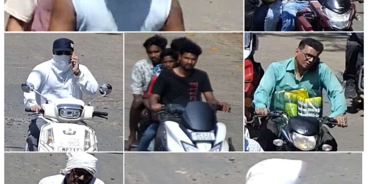“सावधान कटनी! 🚦 तीसरी आंख सब देख रही है | 3 सवारी और मोबाइल पर बात करना पड़ा भारी!”