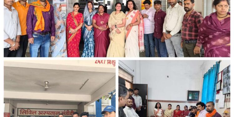 *मंडीदीप सिविल अस्पताल में भगवा पार्टी ने दी चिकित्सा मशीनें, मरीजों व स्टाफ को बांटे फल*