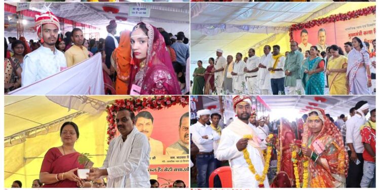 *मुख्यमंत्री कन्या विवाह/निकाह योजना के अंतर्गत पांढुर्णा में भव्य सामूहिक विवाह सम्मेलन सम्पन्न* *अक्षय तृतीया के पावन अवसर पर 197* *जोड़ों का विवाह, 96.53 लाख रुपये की सहायता डीबीटी के माध्यम से प्रदान की जाएगी*