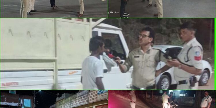*जिले में सुरक्षा व्यवस्था चाक-चौबंद, कटनी पुलिस की व्यापक रात्रि कांबिंग गश्त*