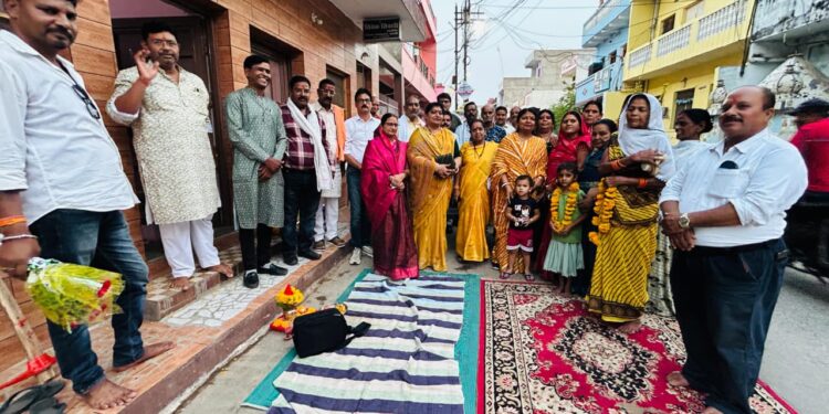 राजीव गांधी वार्ड में 35 लाख की लागत से बनने वाले नाले का भूमिपूजन संपन्न