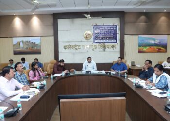 कलेक्टर श्री हरेंद्र नारायन ने आज कलेक्टर कार्यालय के सभाकक्ष में आयोजित टीएल बैठक में समय सीमा के लंबित प्रकरणों की समीक्षा की