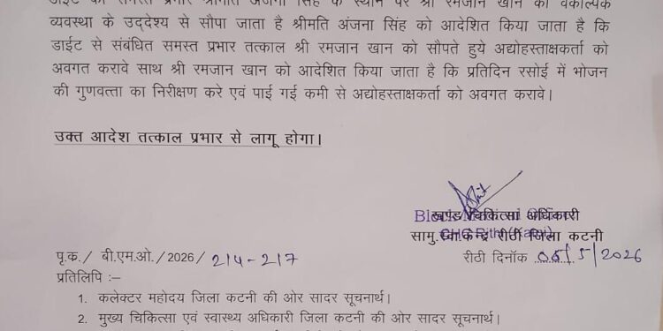 फिल्मी अंदाज में तुरंत फैसला नए बीएमओ का बड़ा एक्शन हटाया गया डाइटिशियन,,,