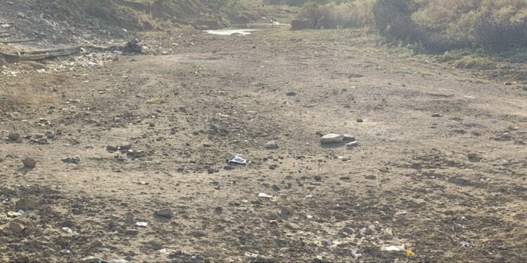 भीषण गर्मी में बेलकुण्ड नदी सूखने से पेयजल संकट गहराया नदी सूखने से इंसानों के साथ जीव-जंतुओं पर भी मंडराया संकट, जलस्तर पहुँचा नीचे